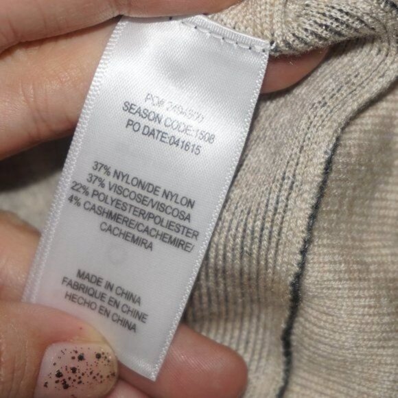 Splendid Cashmere Blend Turtleneck Poncho Sweater - Picture 7 of 8